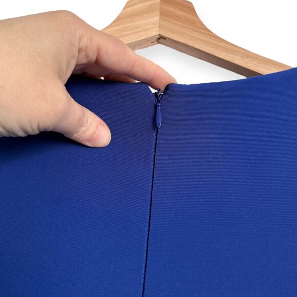 Eliza J Blue Jeweled Empire Waist Keyhole Front Stretch Maxi Dress Women's 12 - Picture 9 of 12